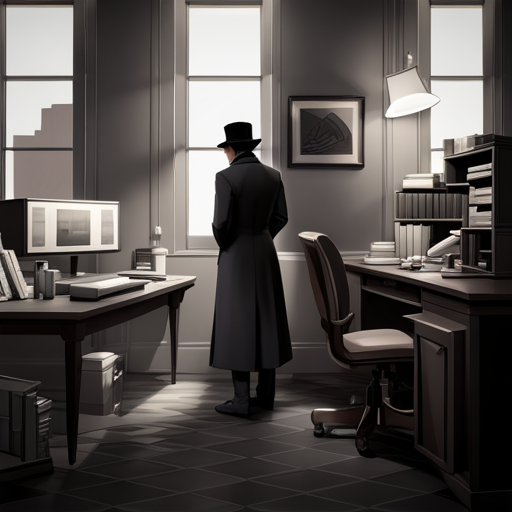 chief of police standing in the office